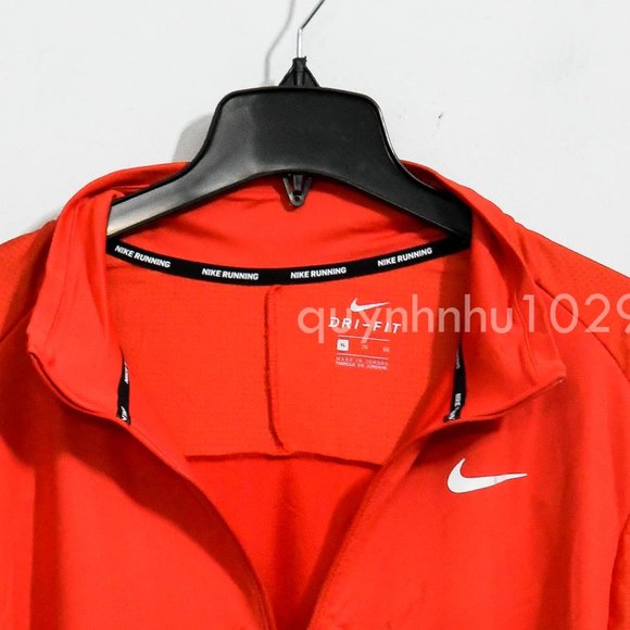 Nike Dri-FIT Men's 1/2-Zip Running Top RED - Picture 5 of 7